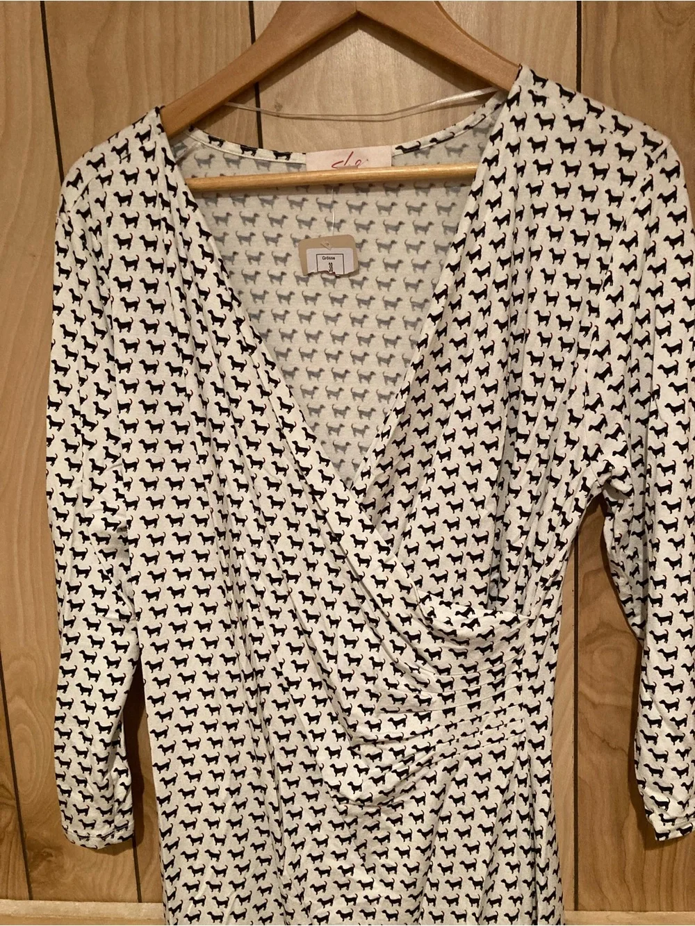 Dog print dress, M, nwt